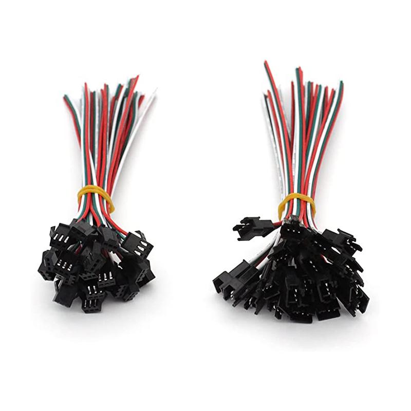 Cable connecteur JST 3PIN male et femelle 10cm pour ruban LED